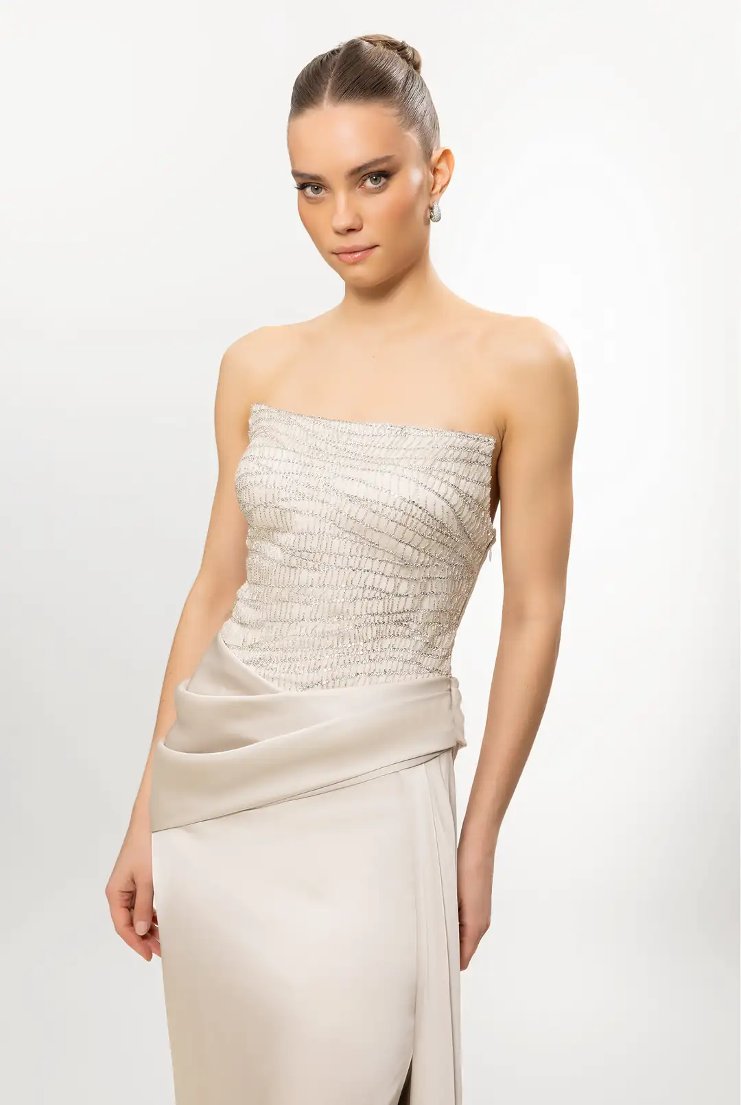 Evening Gown with Corset Bodice