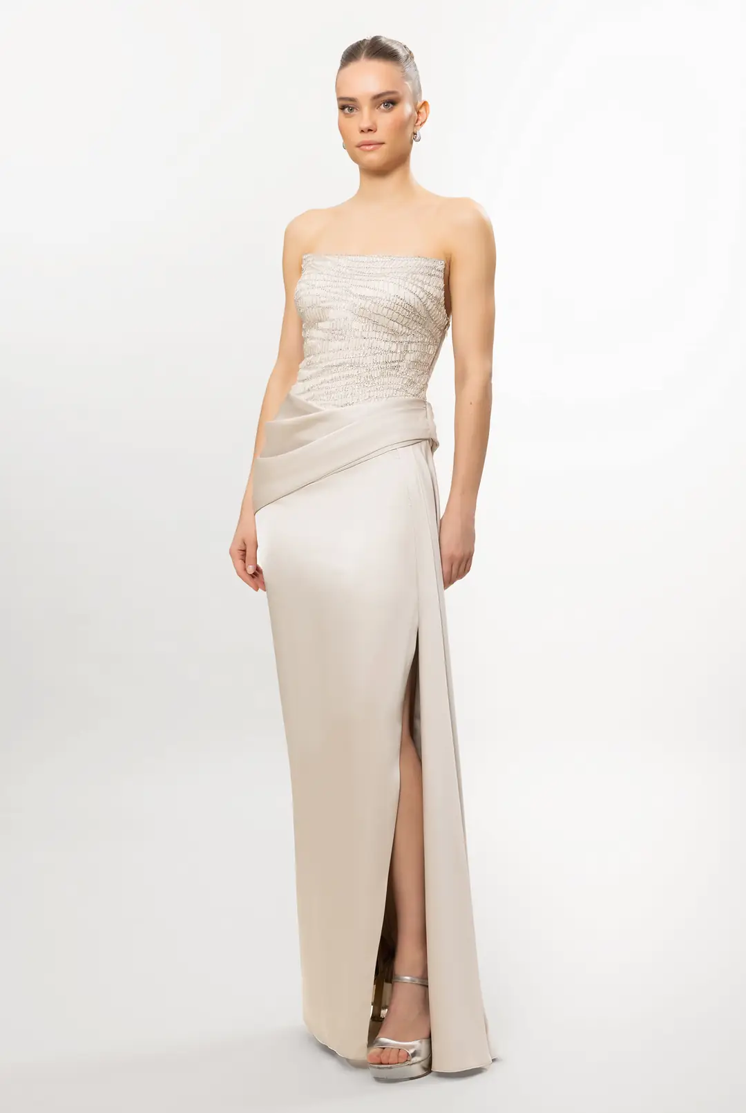 Evening Gown with Corset Bodice